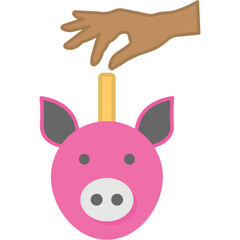 
A piggy bank showing flat icon design of savings
