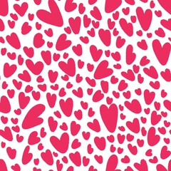 seamless valentines day heart oink and white pattern