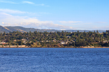 Fototapeta na wymiar View of Hood River, Oregon and the Columbia River