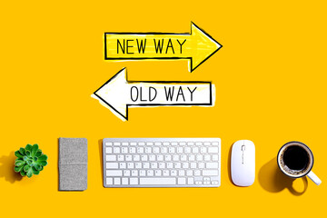 Old way or new way with a computer keyboard and a mouse
