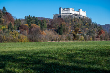 salzburg castle in the autumn