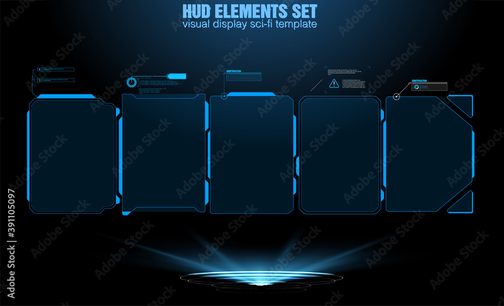 Poster HUD elements mega set pack. Dashboard display virtual reality technology screen. abstract hud ui gui future futuristic screen system virtual design