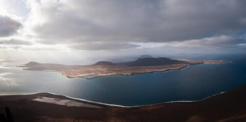 panoramique de l'île de la graciosa
