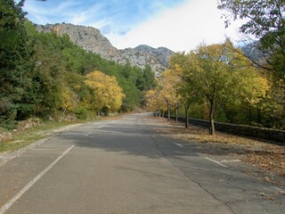 famous natural park paklenica gorge in velebit mountains