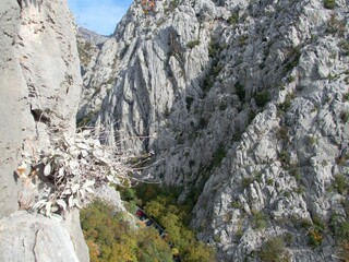 famous natural park paklenica gorge in velebit mountains
