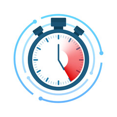 Fast time. Stopwatch icon. Time management. Vector stock illustration.