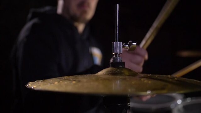 Dummer Hitting Dishes in Slow Motion