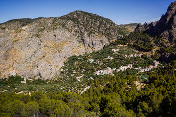 Fototapeta na wymiar valle de Belerda, parque natural sierras de Cazorla, Segura y Las Villas, Jaen, Andalucia, Spain