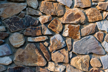 Close up image of old stone wall texture