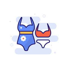 Swimsuit Icon Style illustration. EPS 10 File