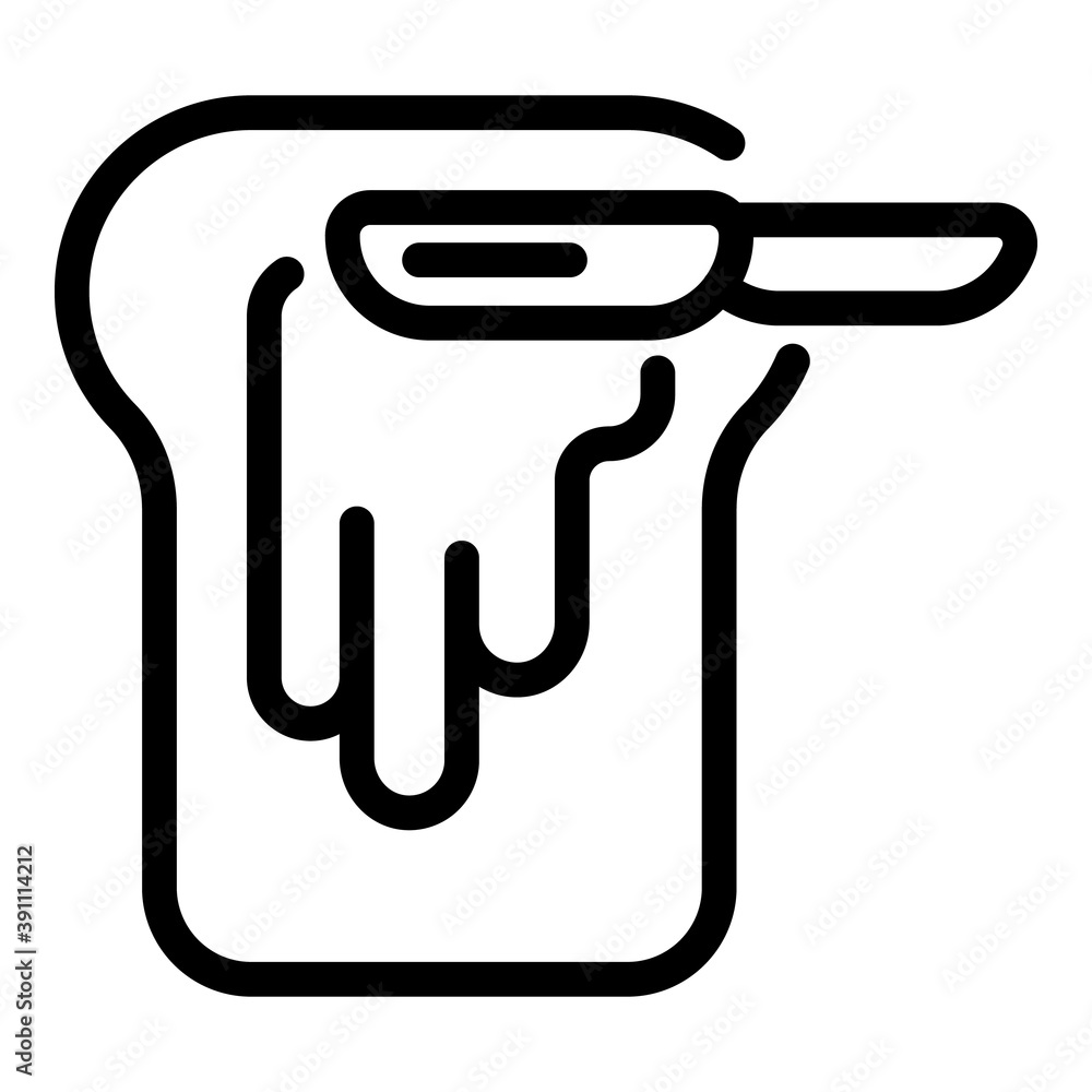 Aufkleber bread and cream icon. outline bread and cream vector icon for web design isolated on white backgroun