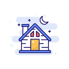 Cottage Icon Style illustration. EPS 10 File