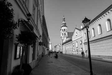 Kraków podczas epidemii covid - 19. Puste ulice. © Roman Trojanowski