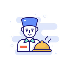 Hotel Service Icon Style illustration. EPS 10 File