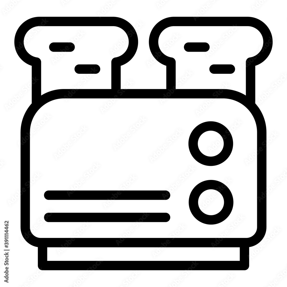 Poster toaster icon. outline toaster vector icon for web design isolated on white background