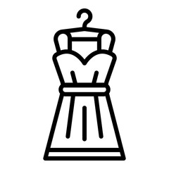 Dress repair icon. Outline dress repair vector icon for web design isolated on white background
