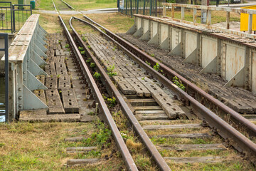 Fototapeta na wymiar old railroad tracks