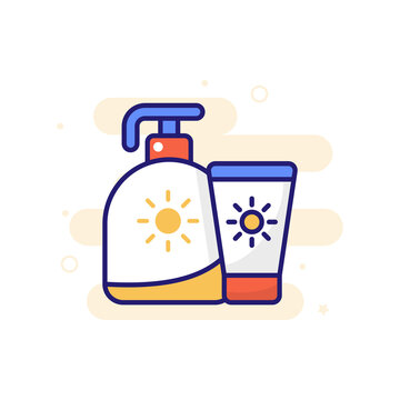 recommend clip art: Sunblock Icon Style illustration. EPS 10 File