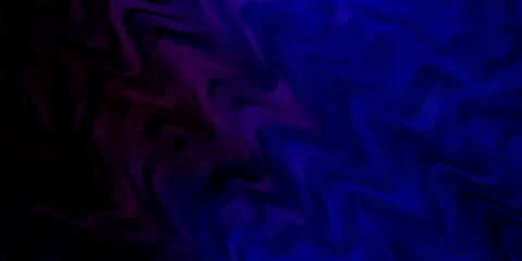 Obraz premium Dark Pink, Blue vector background with bent lines.