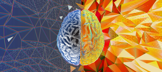 Functional and power of brain concept illustration