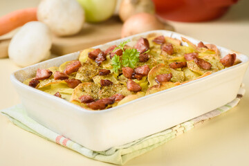 potato casserole with sausage