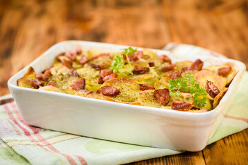 potato casserole with sausage