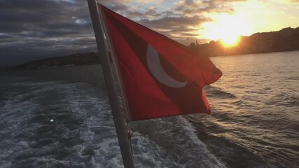 flag on the fairy boat