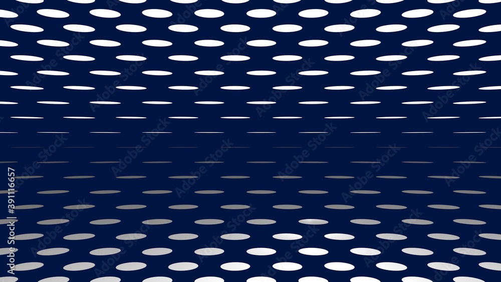 Poster ovals on a blue background. 3d rendering. abstraction.