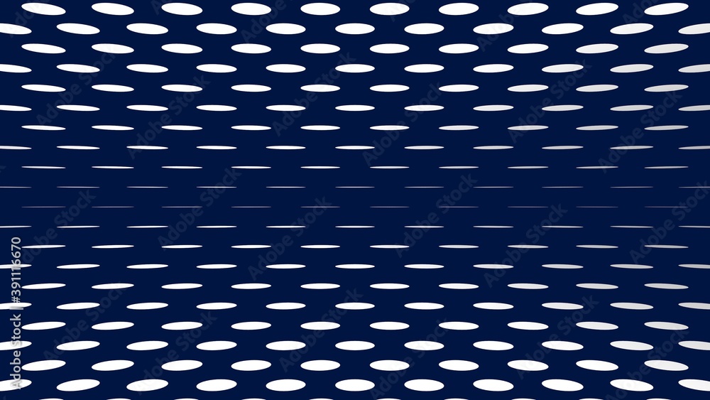 Poster ovals on a blue background. 3d rendering. abstraction.