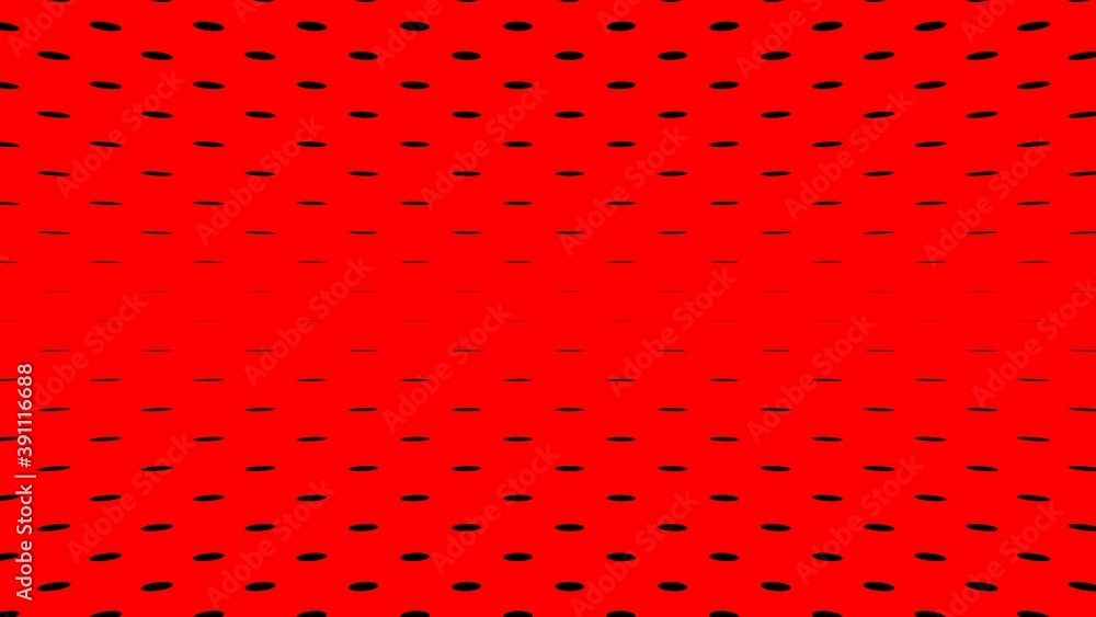 Poster a pattern of black circles on a red background. 3d rendering. abstract design.