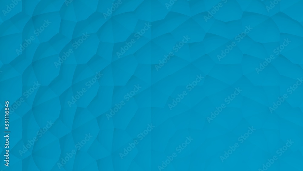 Aufkleber Blue low poly abstract background from circles. Gradient. Desktop wallpaper. 3d rendering
