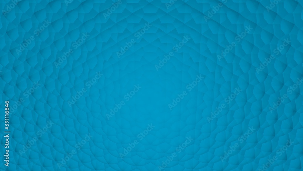 Poster blue low poly abstract background from circles. gradient. desktop wallpaper. 3d rendering