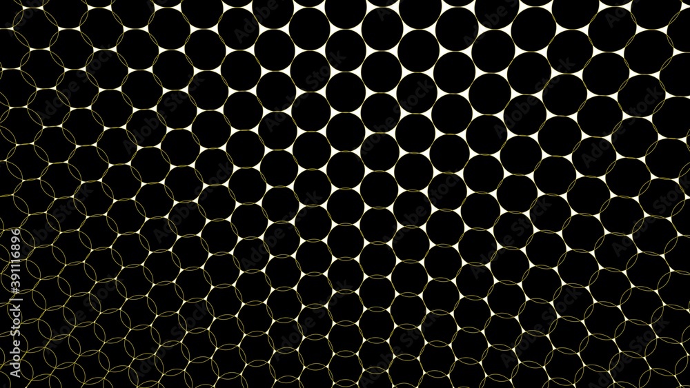 Poster a pattern of black globular balls on a gray background. wallpaper. 3d rendering.