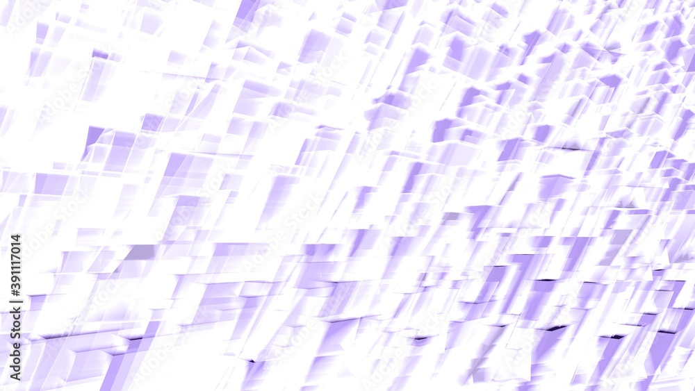 Poster abstract white background in the form of intersections of cubes, lines, plexuses. 3d rendering. wall