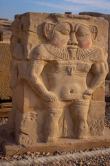 God Bes | egyptian statue outside of the temple