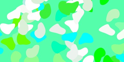 Light green vector background with random forms.