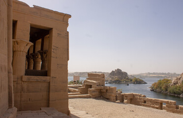 Ruins of the ancient city near to river Nile