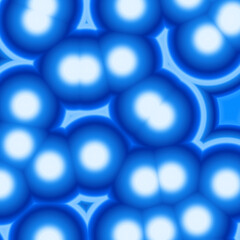 Blue spheres, abstract background with circles