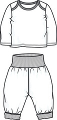 babies and toddlers vector fashion flat sketch child top suit design