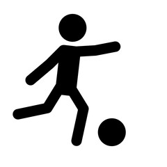 Athlete silhouette symbol on isolated background. Sport icon