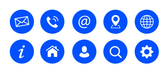 Blue Contact Icons