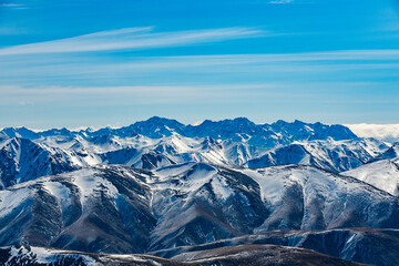 Snow covered mountains in New Zealand