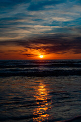Sunset at the beach in New Zealand