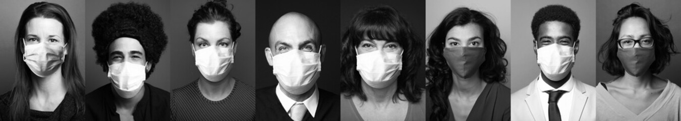 People who wear masks for safety from contamination