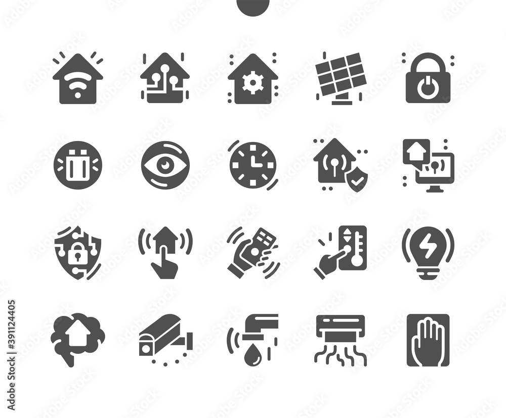 Poster smart house automation control system. innovation technology internet network. smart home controlled