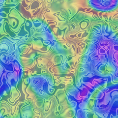 Violet green purple virus cell design, seamless pattern with flowers