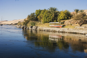 Fototapeta na wymiar Boat on the Nilo's river
