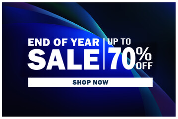 End of year Sale word concept vector illustration with lines and 3d style, landing page, template, ui, web, mobile app, poster, banner, flyer, background, gift card, coupon, label, wallpaper