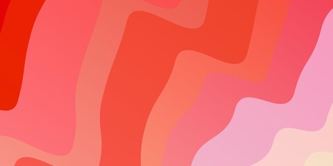 Light Red vector background with curves.