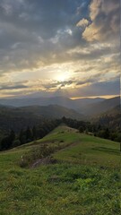 sunrise in the mountains